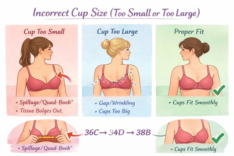 Incorrect cup size issues