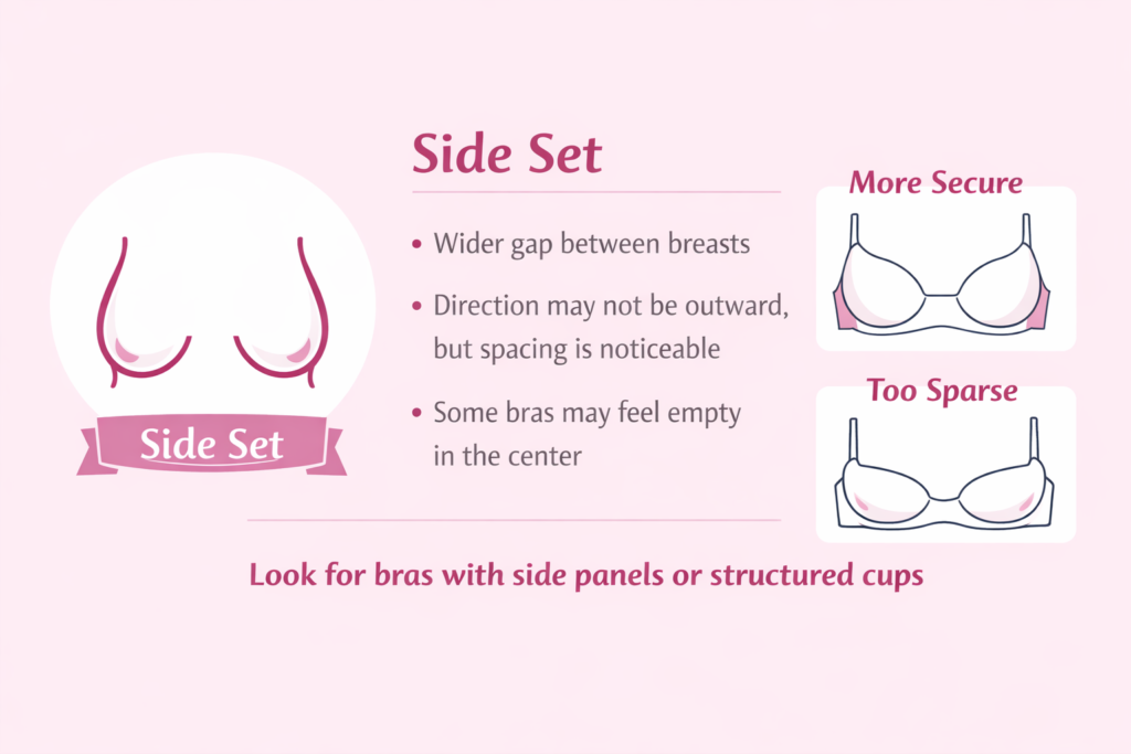 Side set shape breasts