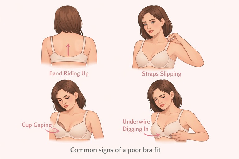 Signs for bra size changes over time