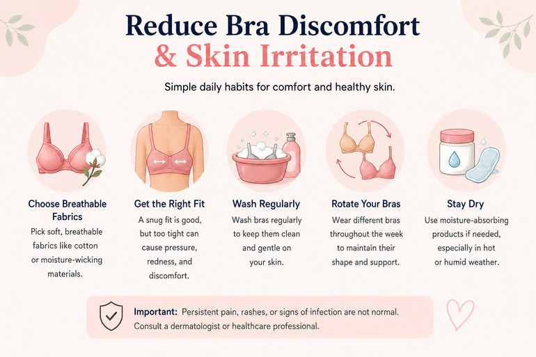 How to reduce bra discomfort and skin irritation